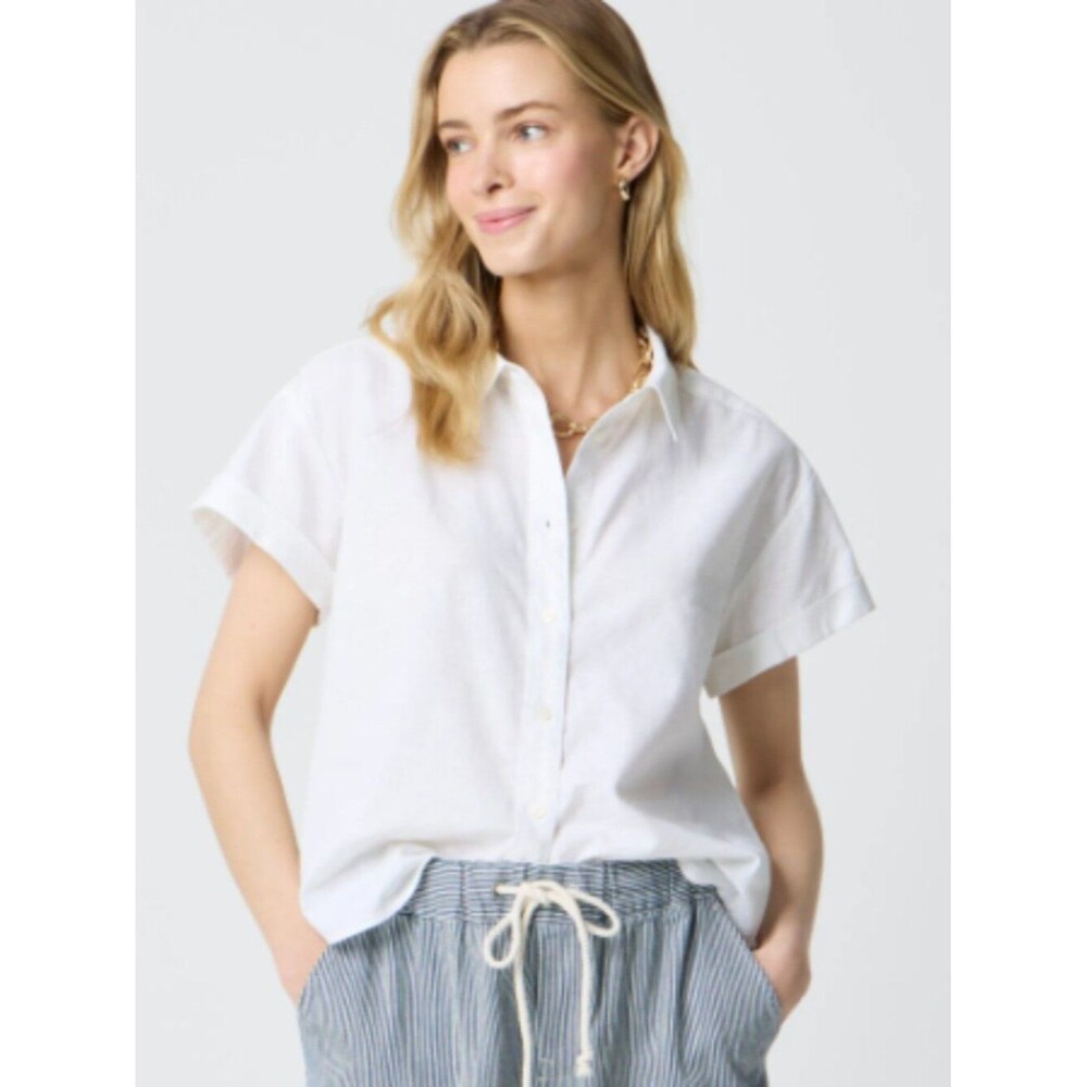 J.Crew White Poplin Shirt Women 4 Quiet Luxury Cotton Button Down Top